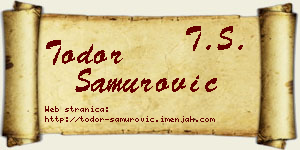 Todor Samurović vizit kartica